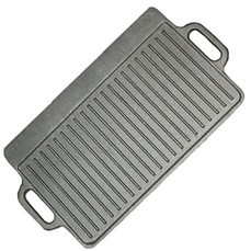 Cast Iron Griddle Double Sided 16x8.5
